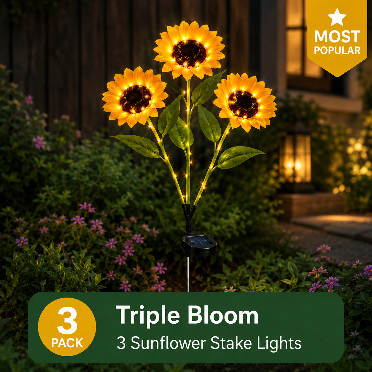 Limited-Time Offer: LuminaBloom™ Solar Sunflower Garden Lights – Only $9.99