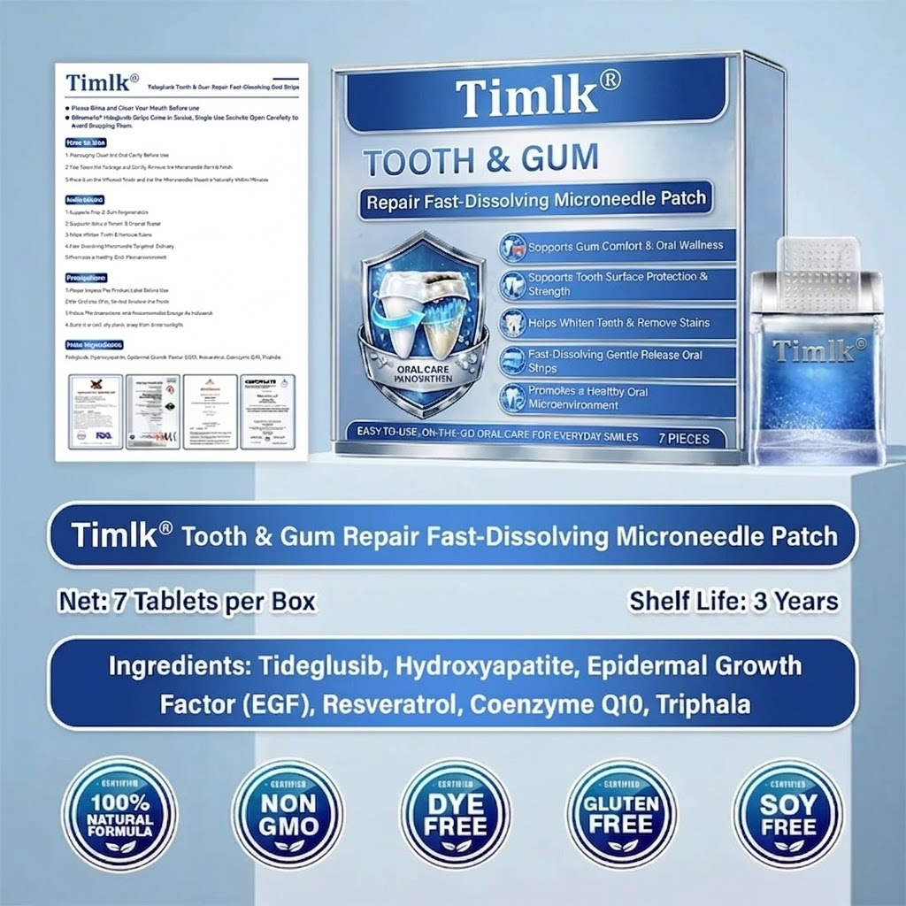 Your Smile๐ฆทTooth & Gum Repair Fast-Dissolving Microneedle Patchโจ (๐-๐ข๐ง-๐ ๐ ๐๐๐๐ฎ๐ข๐ฅ๐ ๐๐ง๐๐ฆ๐๐ฅ & ๐๐๐ง๐ญ๐ข๐ง โข ๐๐ญ๐ซ๐๐ง๐ ๐ญ๐ก๐๐ง ๐๐ฎ๐ฆ๐ฌ โข ๐๐ซ๐๐๐ข๐๐๐ญ๐ ๐๐๐ซ๐ญ๐๐ซ & ๐๐๐จ๐ซ โข ๐๐ก๐ข๐ญ๐๐ง๐ข๐ง๐ โข ๐๐ญ๐จ๐ฉ ๐๐จ๐จ๐ญ๐ก ๐๐๐ง๐ฌ๐ข๐ญ๐ข๐ฏ๐ข๐ญ๐ฒ)