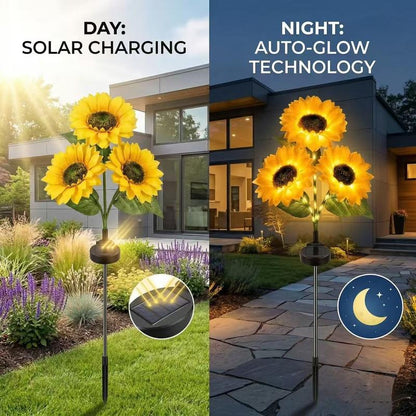 Limited-Time Offer: LuminaBloom™ Solar Sunflower Garden Lights – Only $9.99