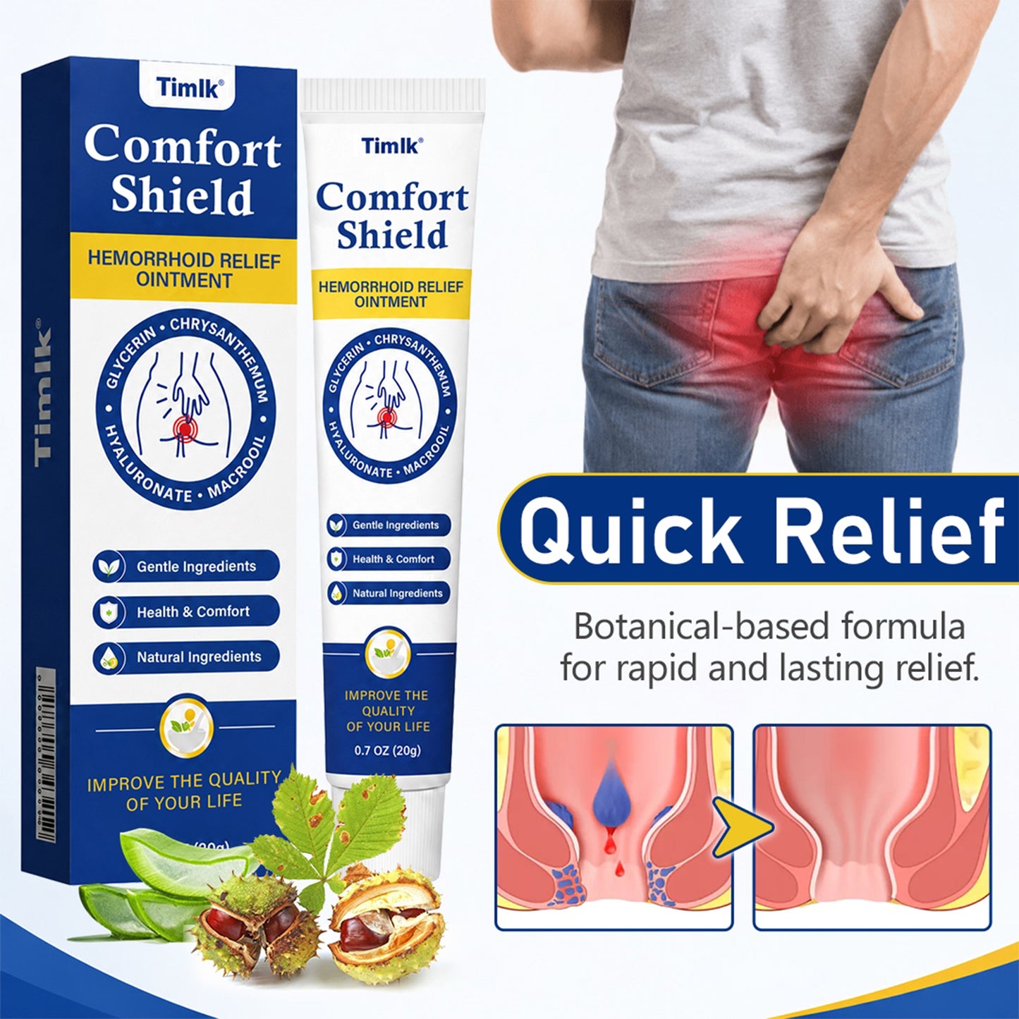 Timlk® ComfortShield Hemorrhoid Relief Ointment