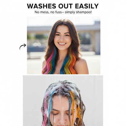 8 Colors Shimmer Hair Chalk for Girls & Adults