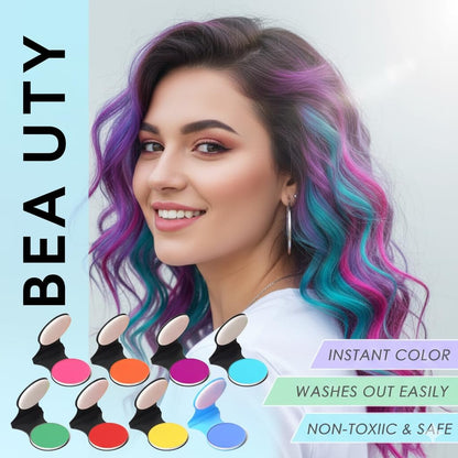 8 Colors Shimmer Hair Chalk for Girls & Adults