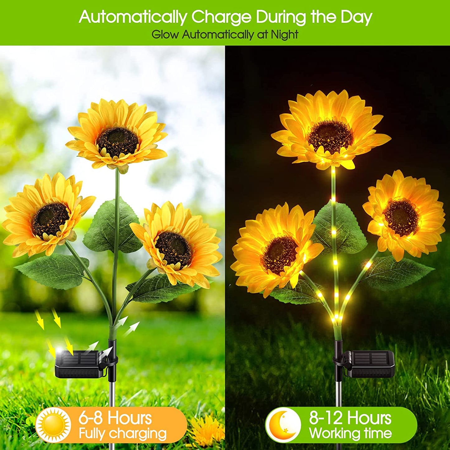 Limited-Time Offer: LuminaBloom™ Solar Sunflower Garden Lights – Only $9.99