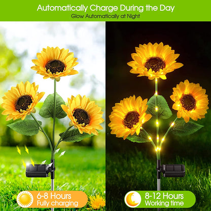 Limited-Time Offer: LuminaBloom™ Solar Sunflower Garden Lights – Only $9.99